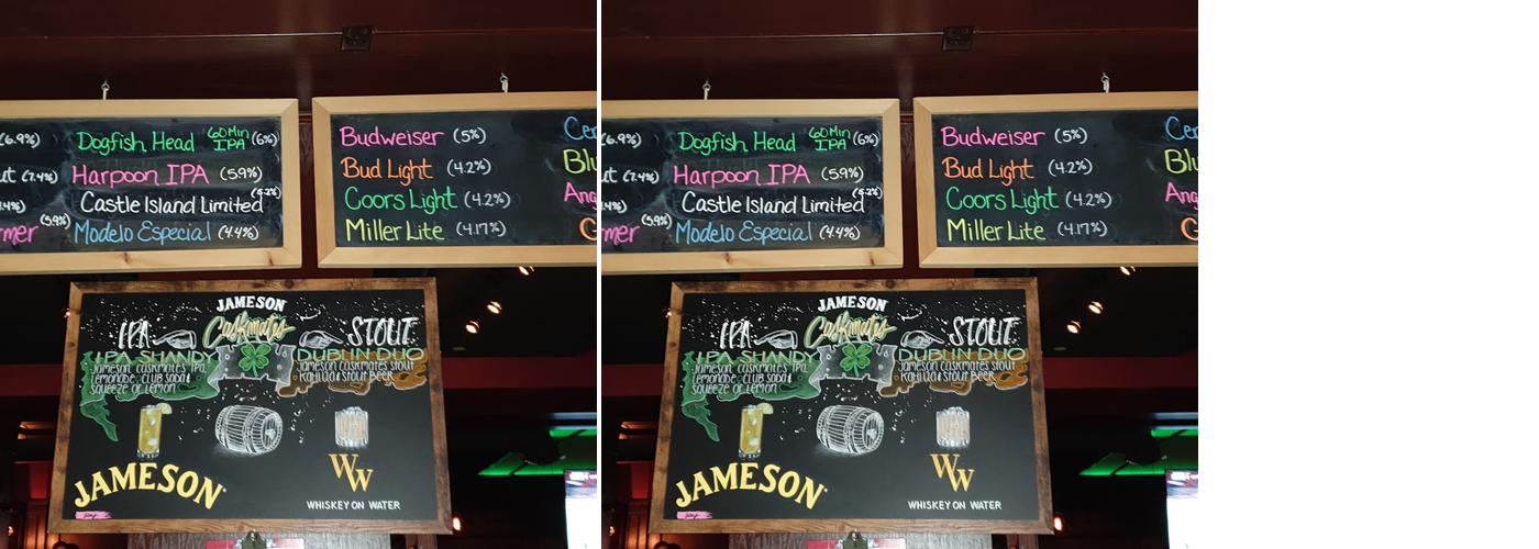 Whiskey On Water Menu