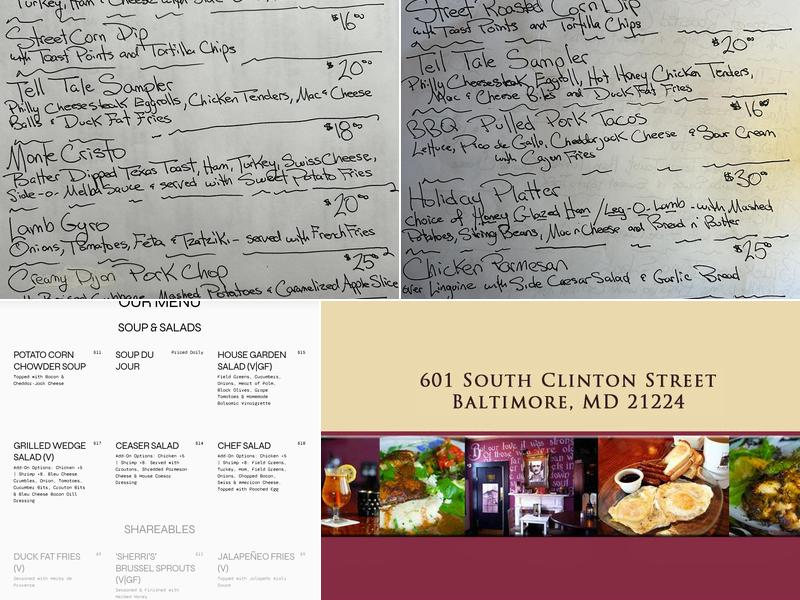 Annabel Lee Tavern Menu