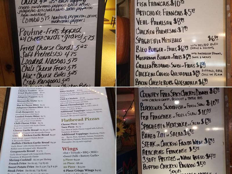 Buccaneer Lounge Menu