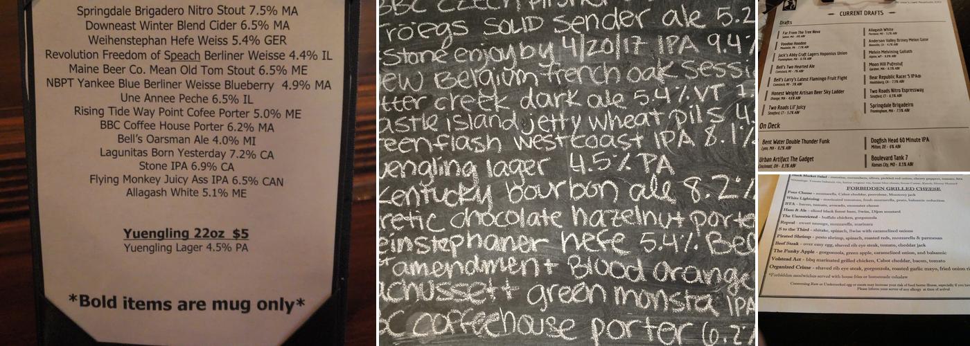Thirsty First Menu