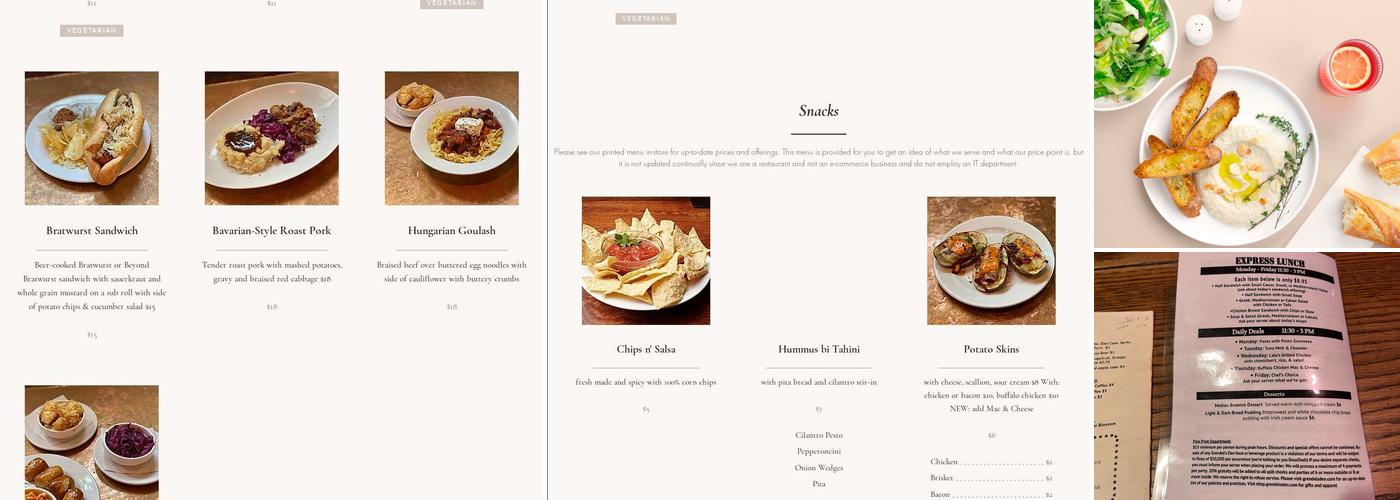 Grendel's Den Restaurant & Bar Menu