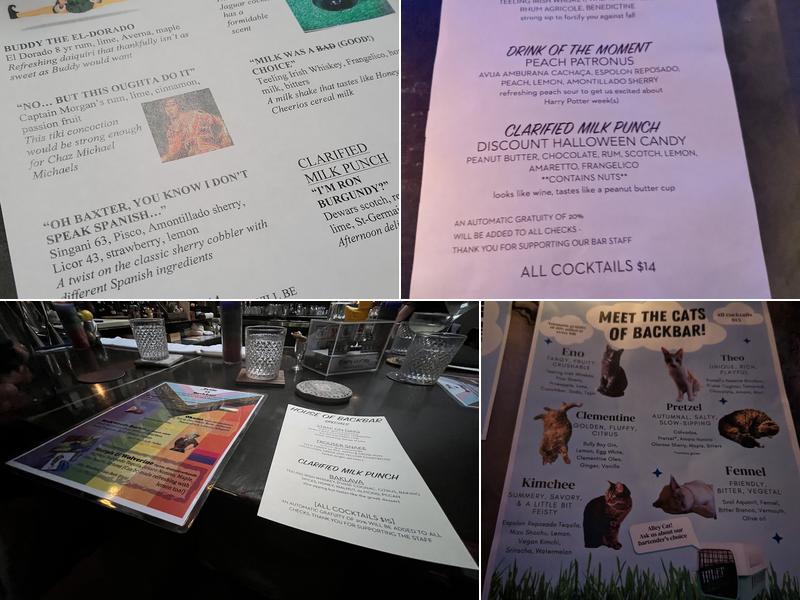Backbar Menu