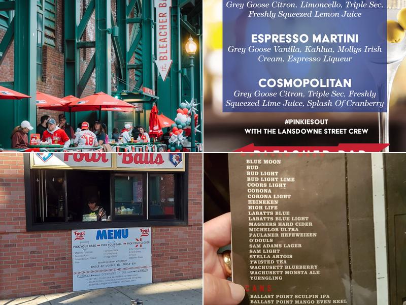 Bleacher Bar Menu