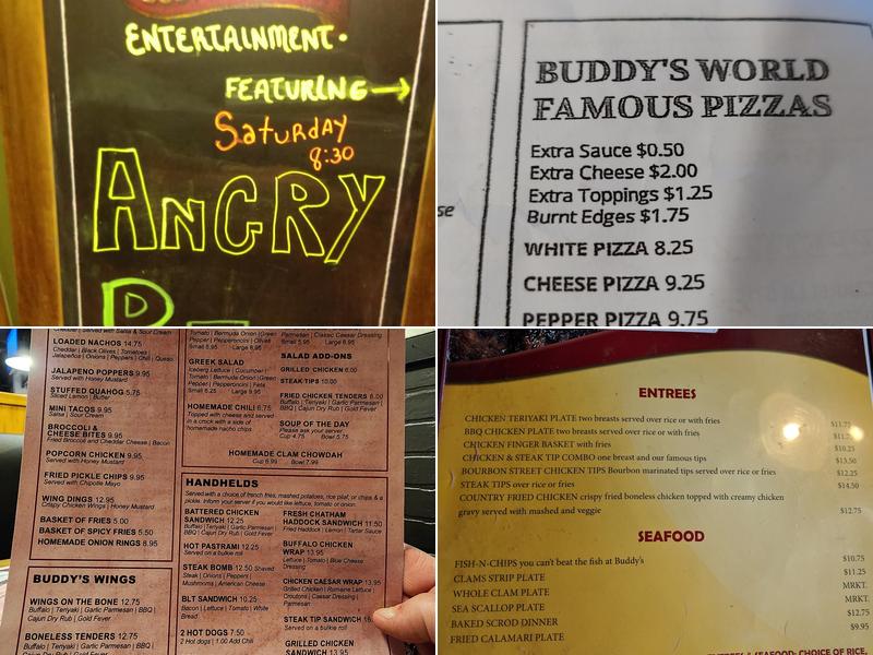 Buddy’s Union Villa Menu