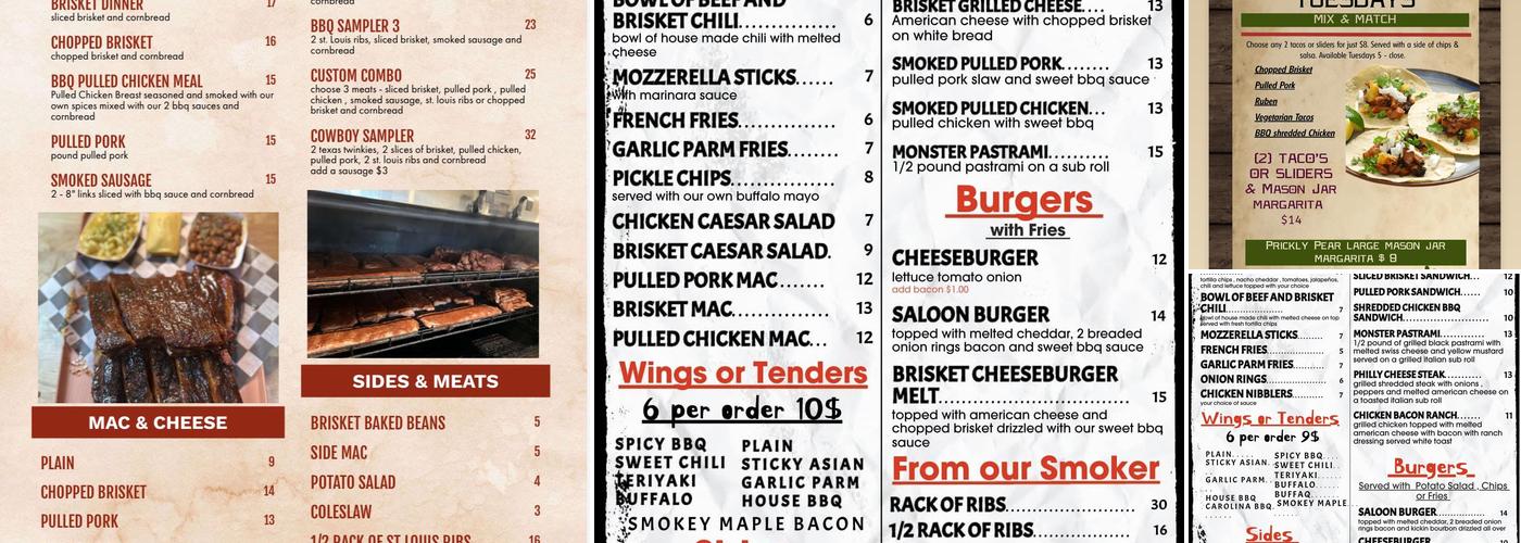 Dunny's BBQ Menu