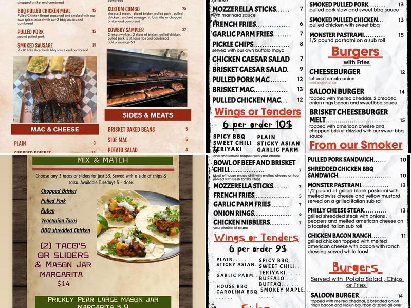 Dunny's BBQ Menu