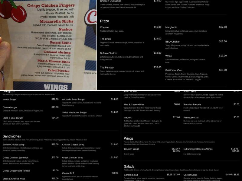 Cherry Tree Menu