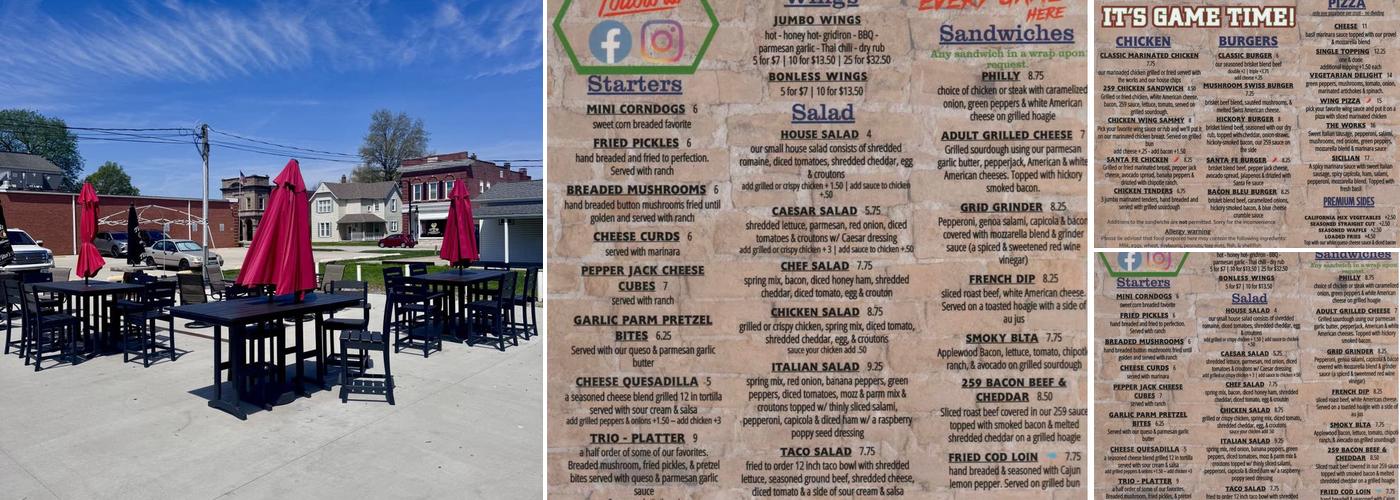 Gridiron Grill Menu