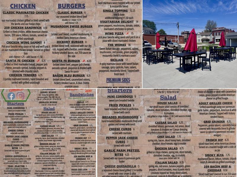 Gridiron Grill Menu