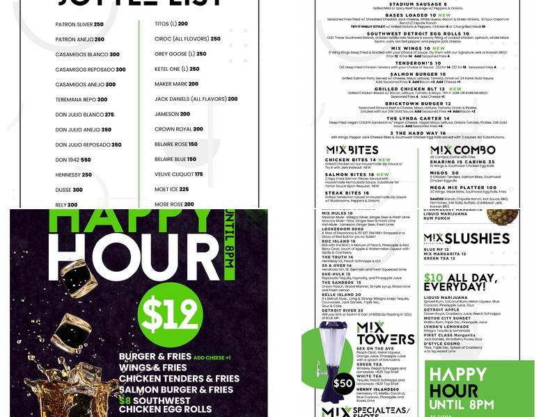 Mix Bricktown (M!X) Menu