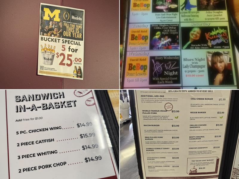 Bert's Marketplace Menu