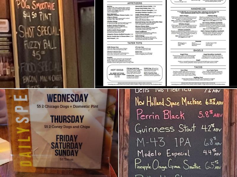 Bob's Sports Bar Menu