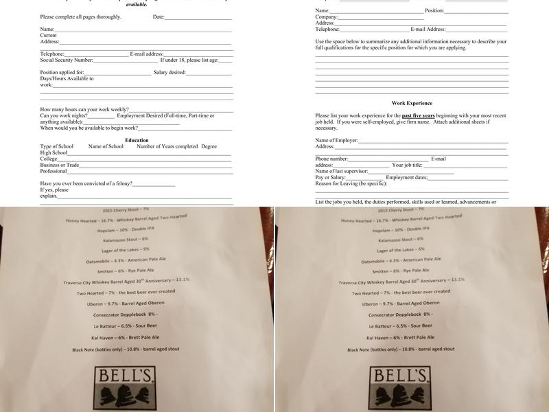 Meanwhile Bar, Inc. Menu