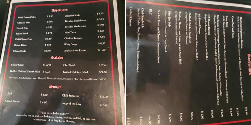 Mac Kenzie Tavern Menu