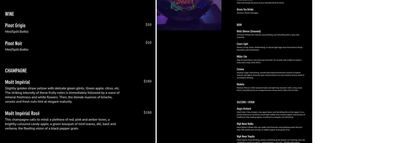 Boogie Fever Cafe & Disco Menu