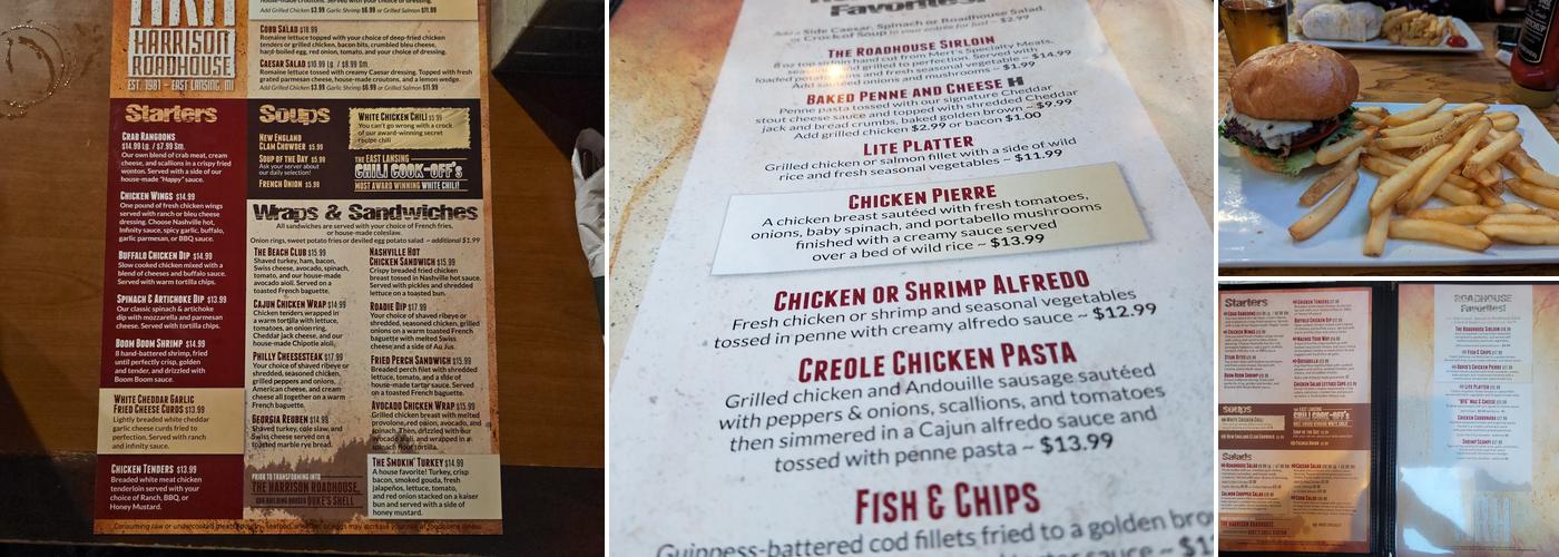 Harrison Roadhouse Menu