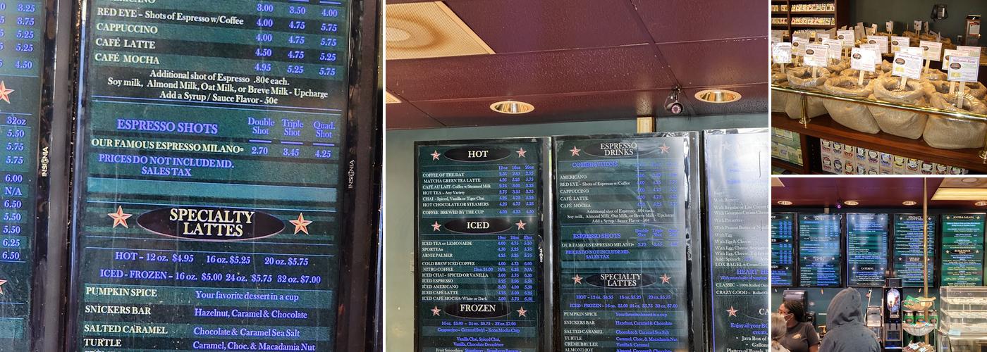 Baltimore Coffee Menu