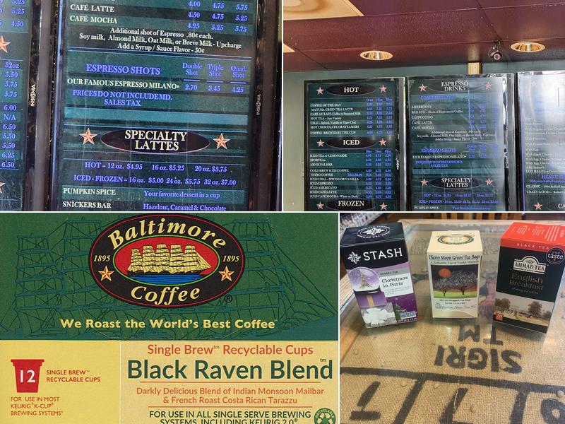Baltimore Coffee Menu
