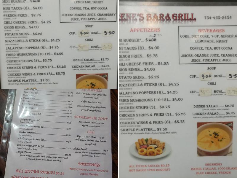 Rene's Menu