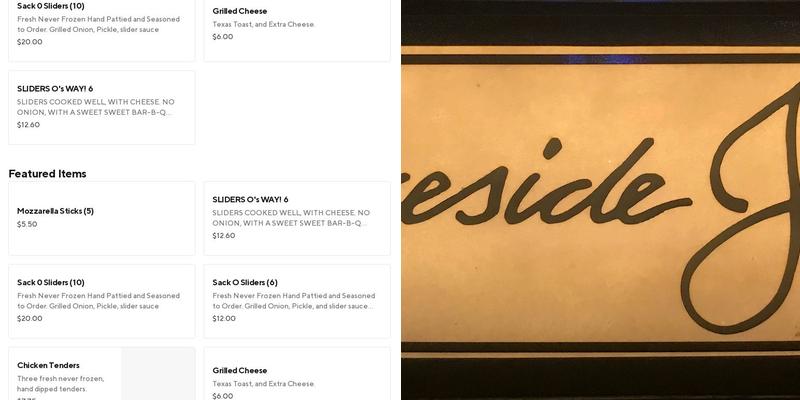Fireside Inn Dive Bar Menu
