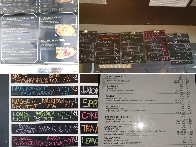 Canton Brew Works Menu