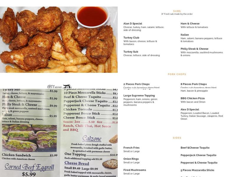 Alan D Liquor/Bistro Menu