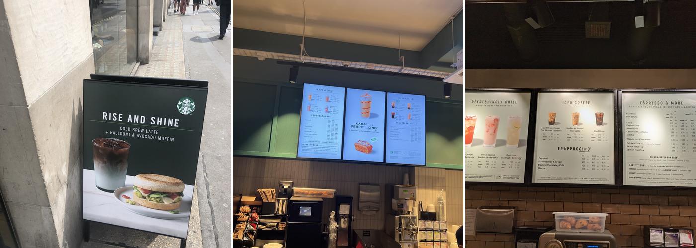 Starbucks Coffee Menu