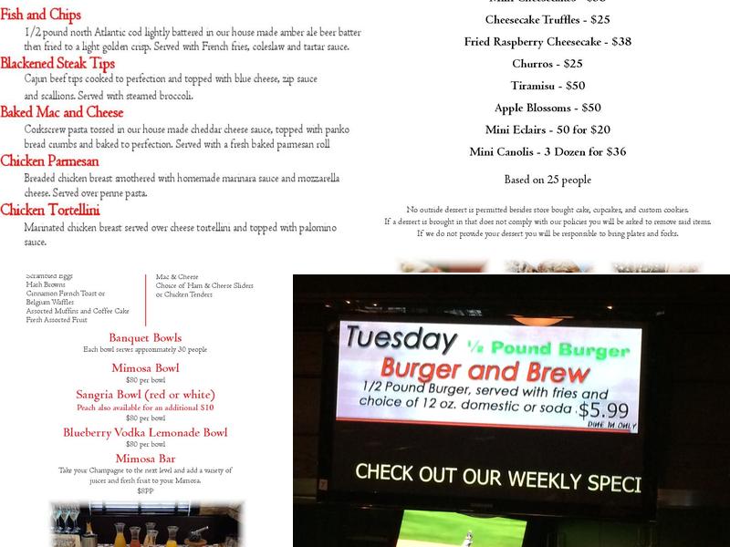 Hamlin Pub Menu