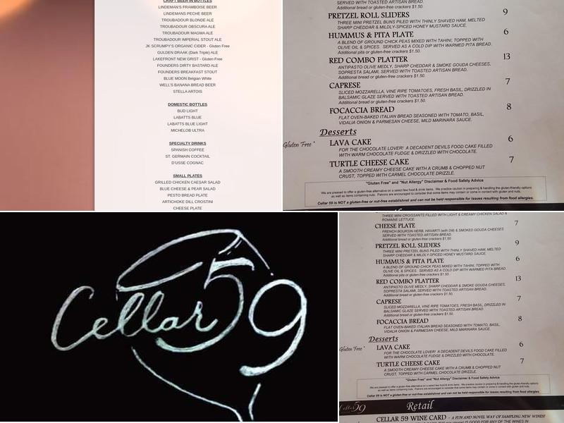 Cellar 59 Menu