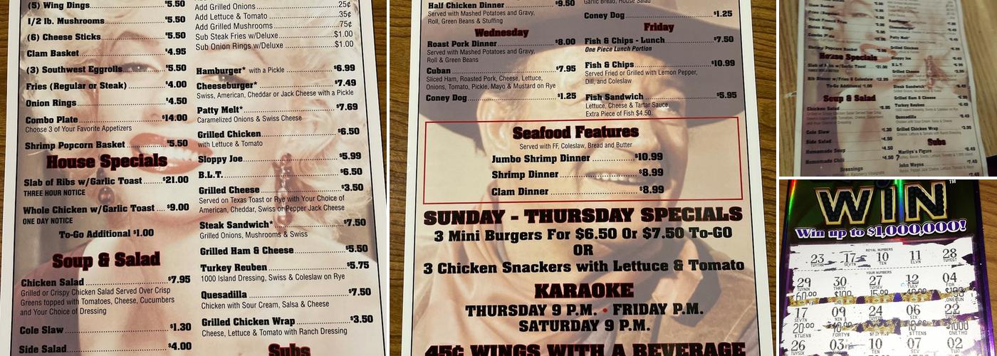 Rudy's Kit Kat Klub Menu