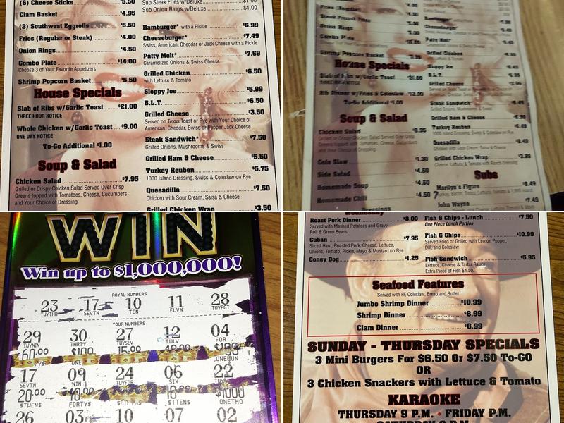 Rudy's Kit Kat Klub Menu