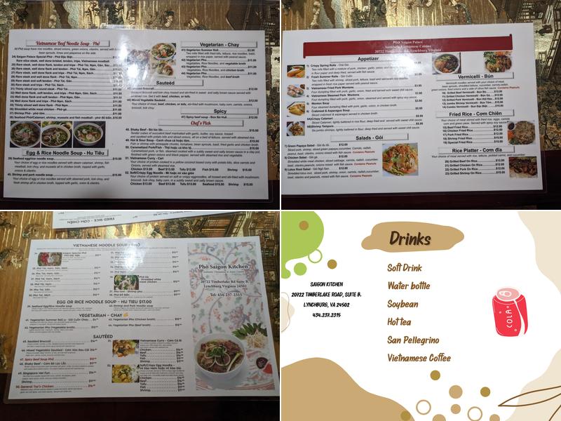 Pho Saigon Kitchen Menu