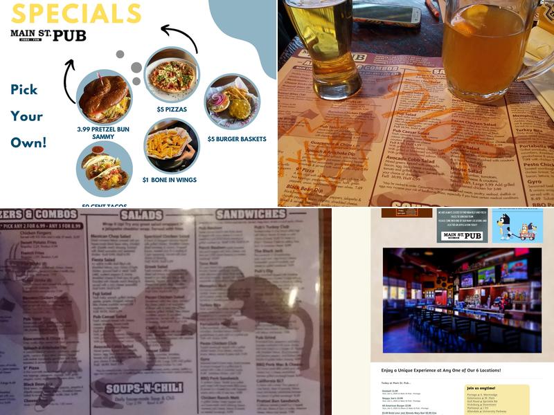 Main St. Pub Menu