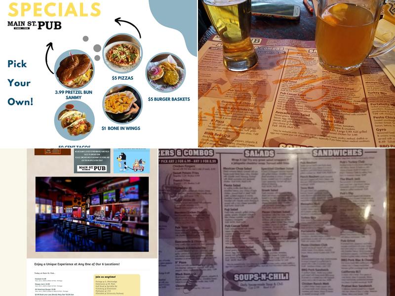 Main St. Pub Menu