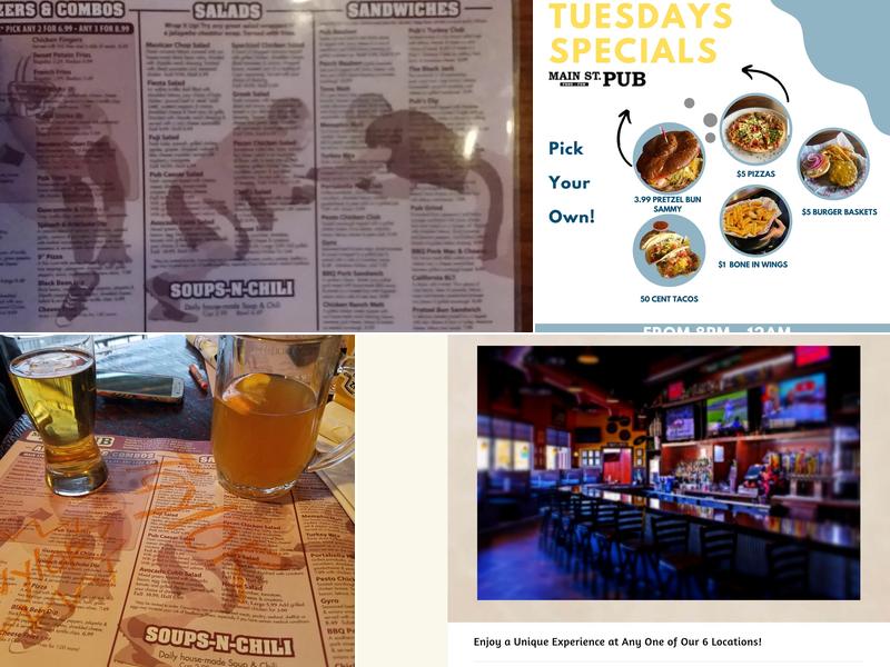 Main St. Pub Menu