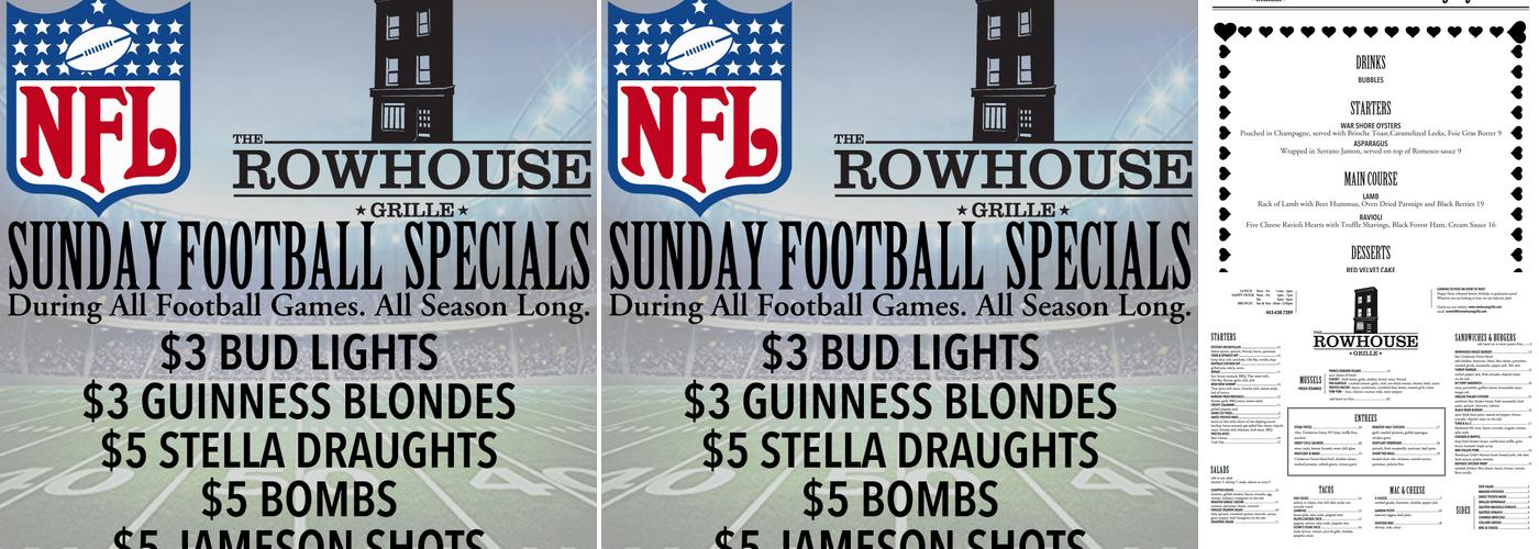 RowHouse Menu