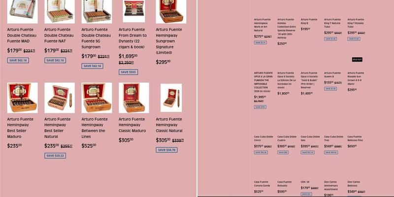 Secreto Cigar Bar Menu