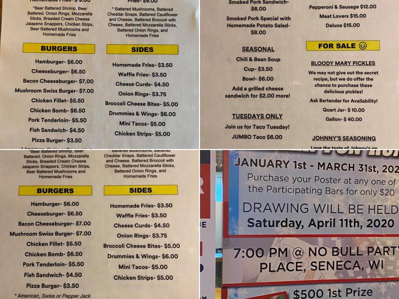Rowdy's D & D Bar & Grill Menu