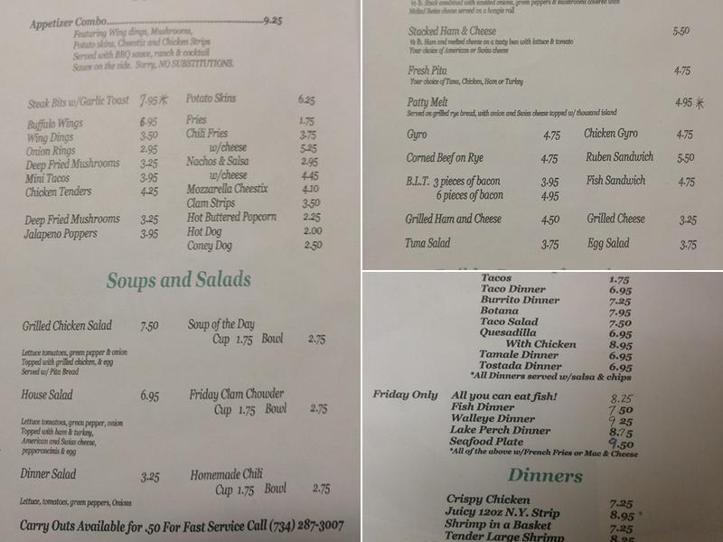 Cavill's Lounge Menu