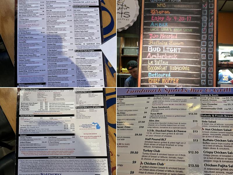 Boat Works Menu