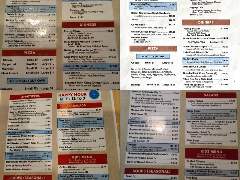 The Buoy 12 Pub & Eatery Menu