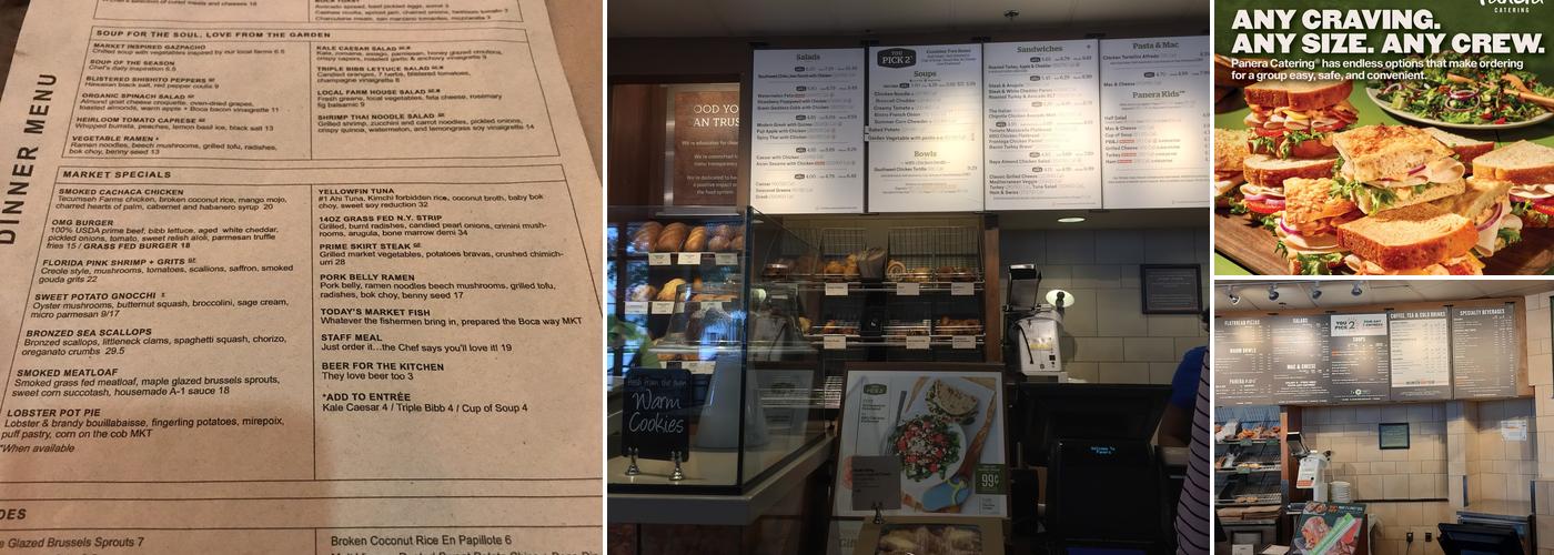 Panera Bread Menu