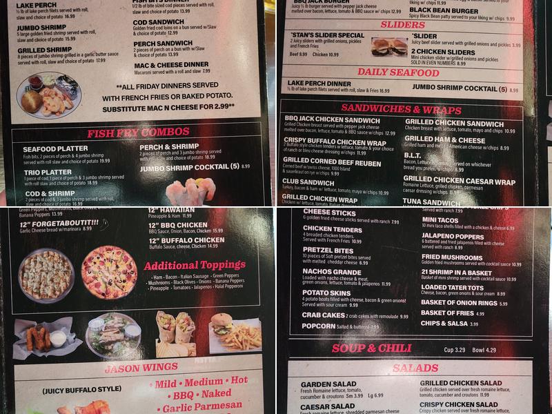 Uncle Ray's Place Menu