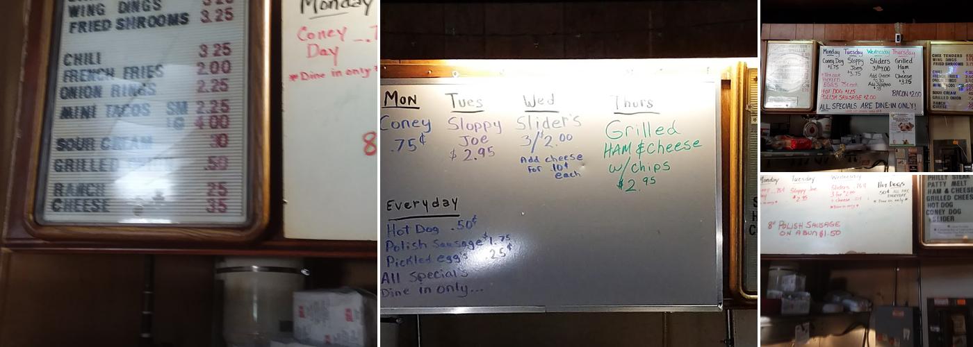 Wixom Bar Menu