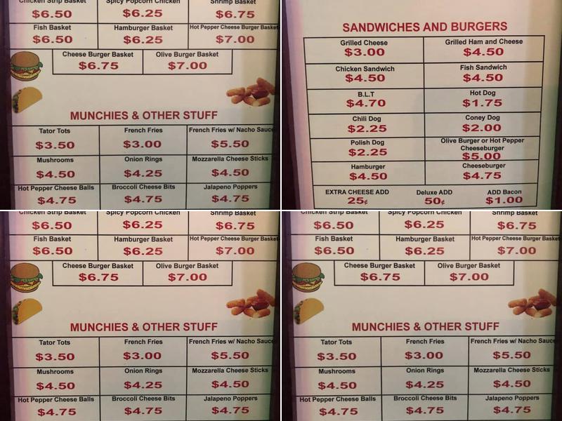 Springfield Tavern Menu