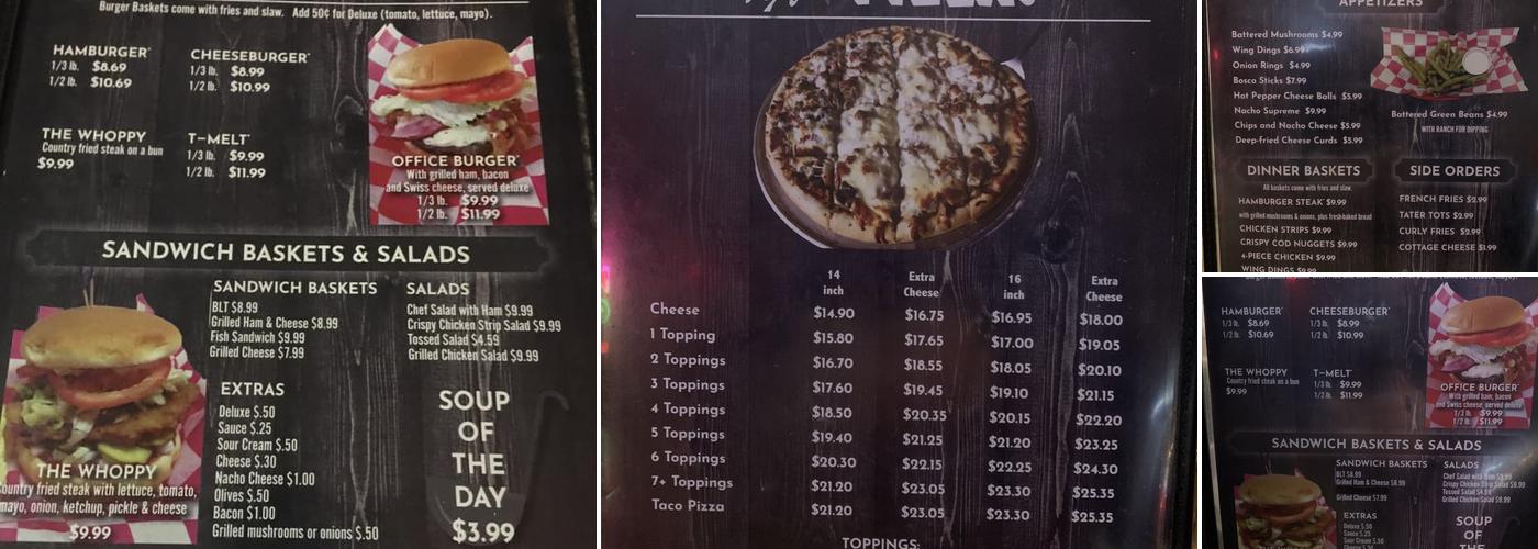 The Office Lounge and Restaurant Menu