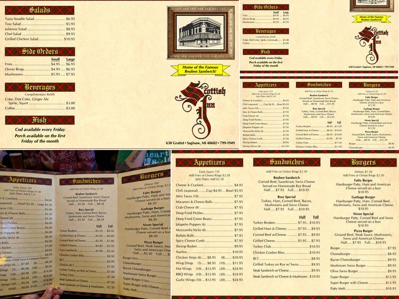 Scottish Inn Menu