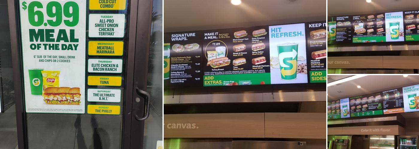 Subway Menu