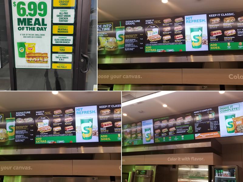 Subway Menu