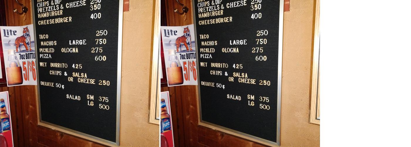 Rascals Menu